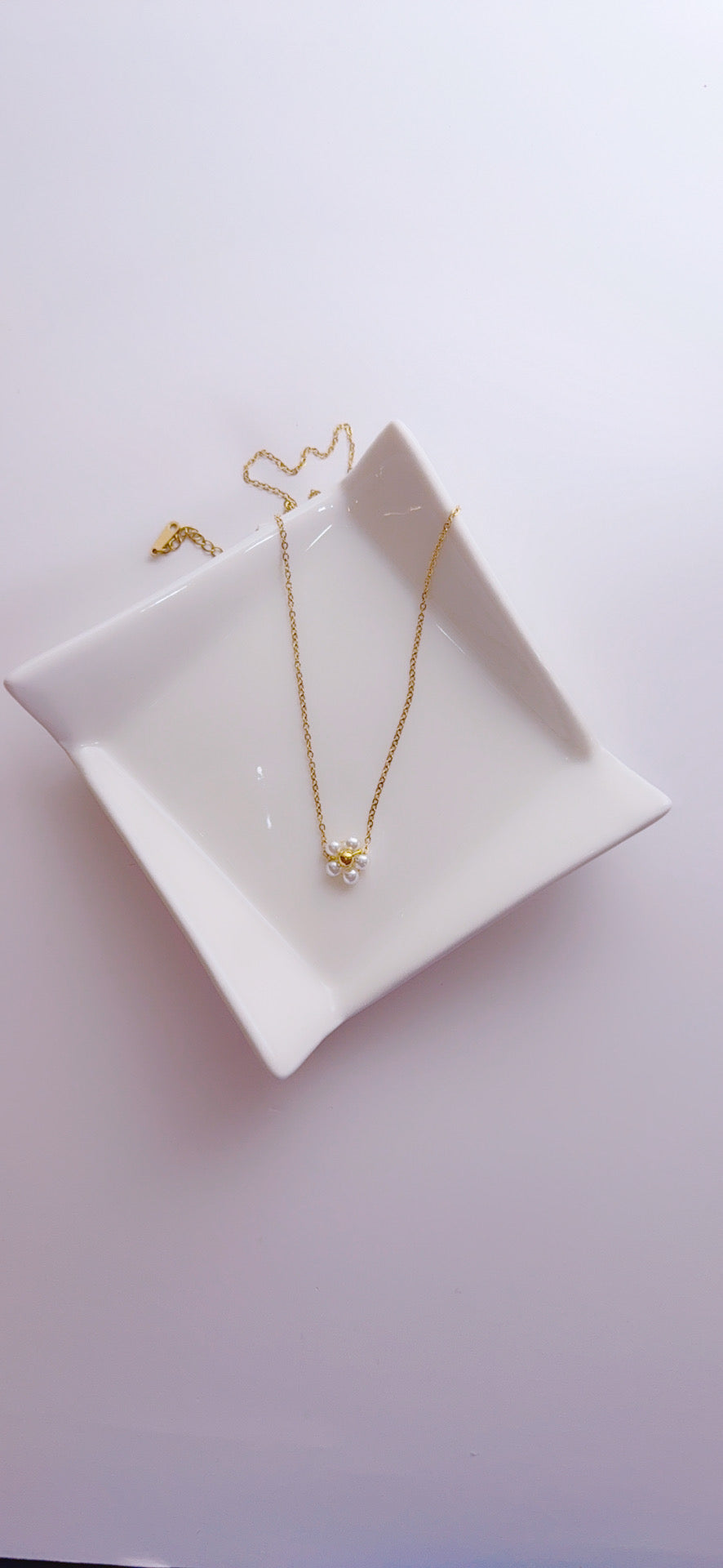 One Pearl Flower Necklace