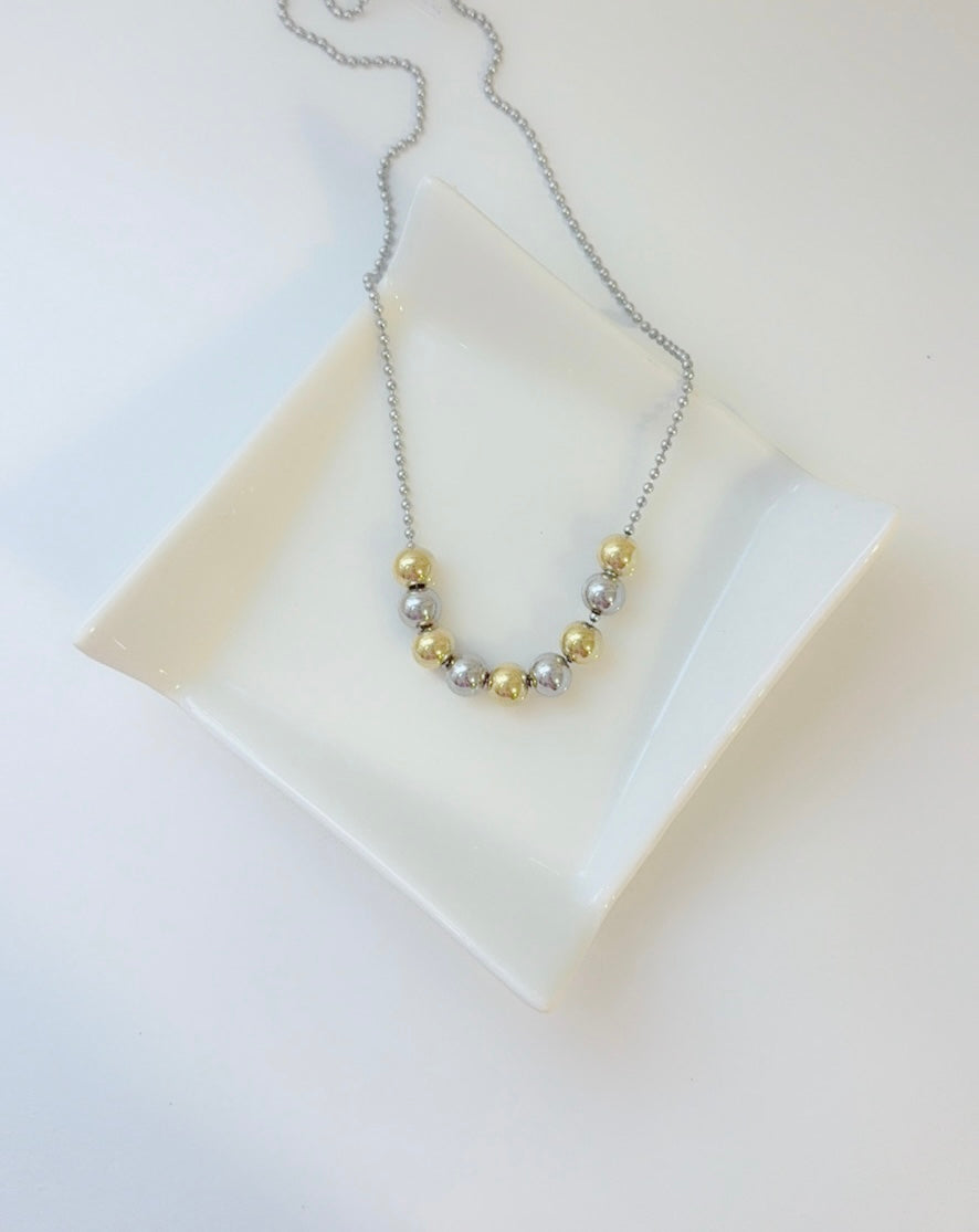 Ball Two Tones Necklace