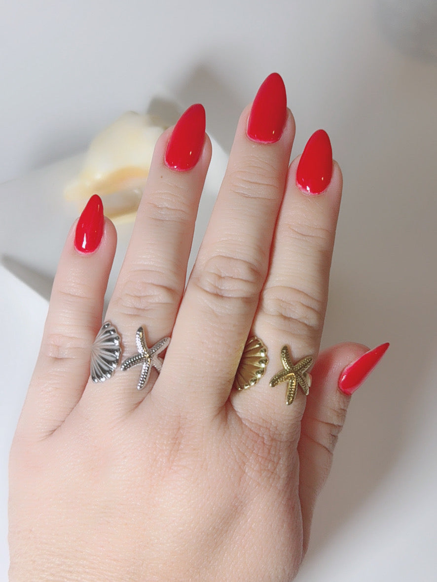 Snail and Starfish ring