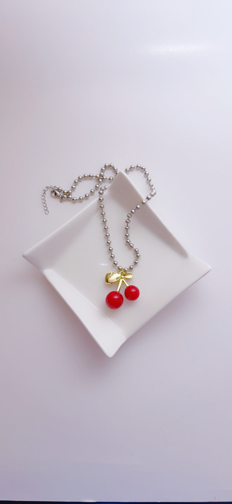 Two Tone Cherry Necklace 🍒