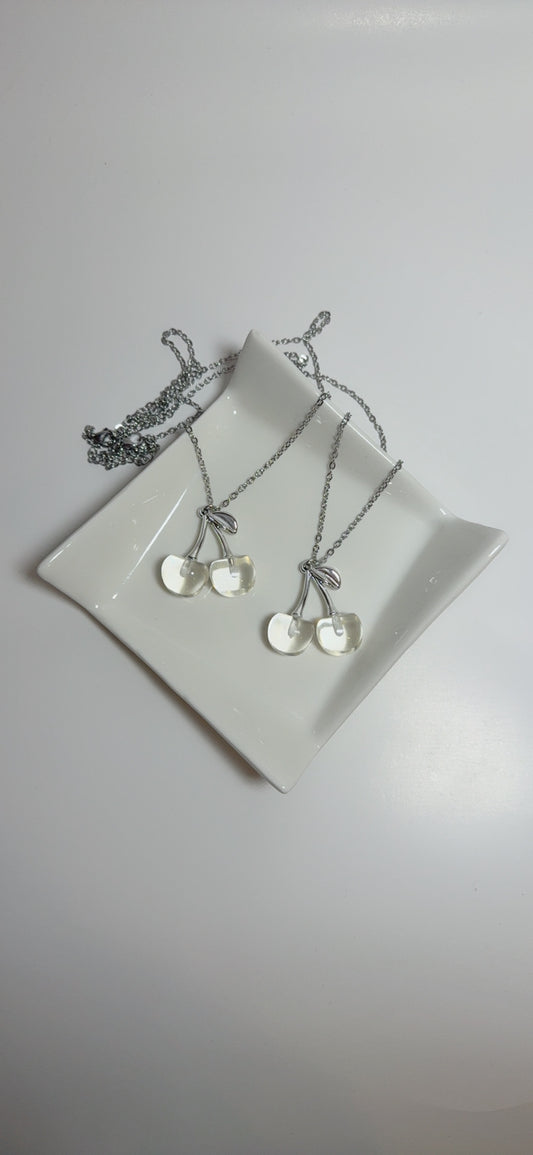 Cherry Silver Necklace