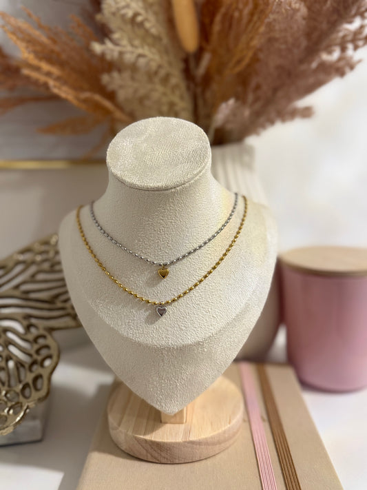 Heart Two Tones Necklace