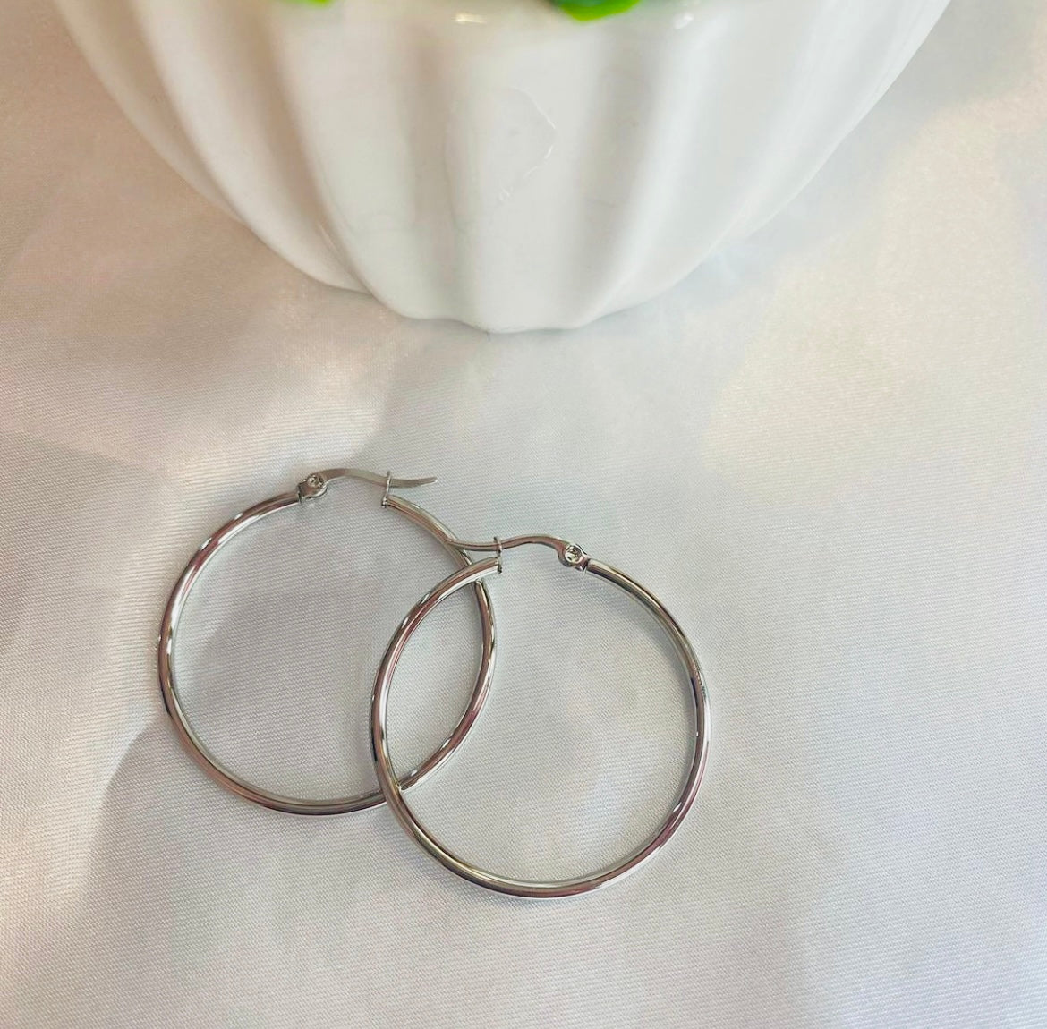 Silver Hoops